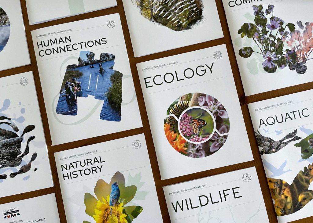 Wisconsin Master Naturalist training guides laying out