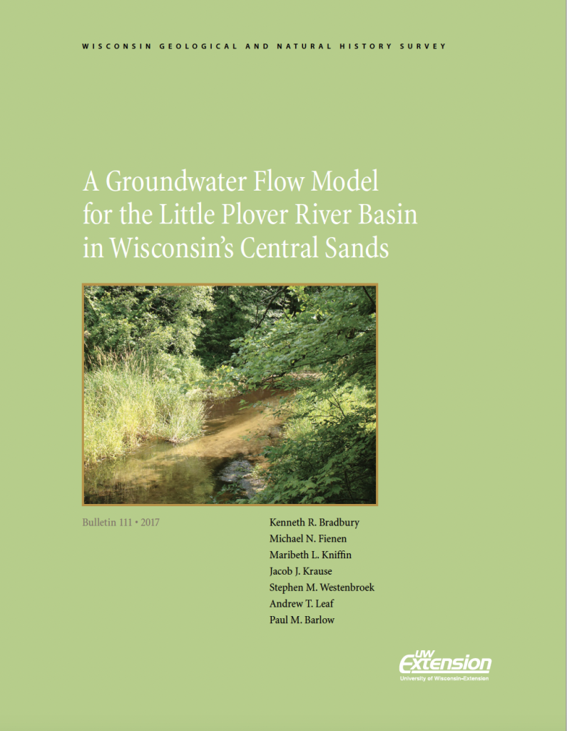 Cover of Little Plover River groundwater model report