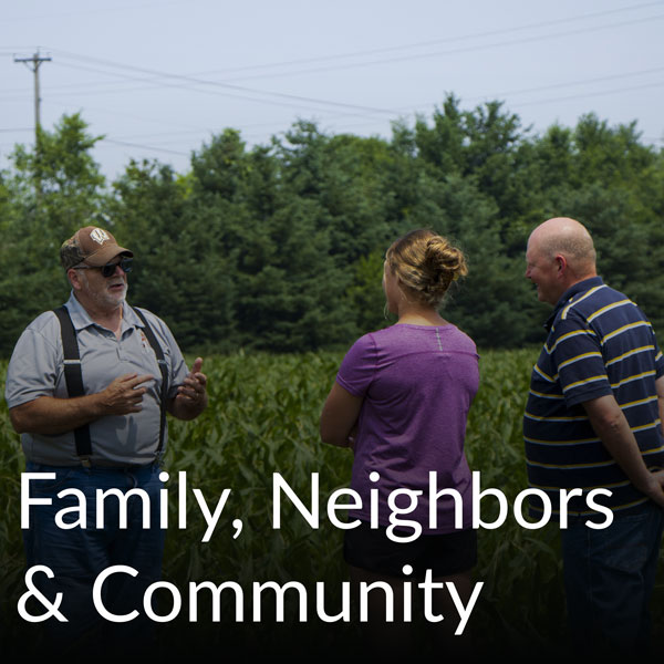 Family, neighbors and community